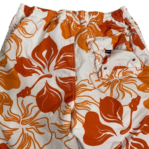 Exist Supreme Board Shorts Swim Trunks XL White Floral Mesh Lining Pockets Surf - Picture 4 of 5